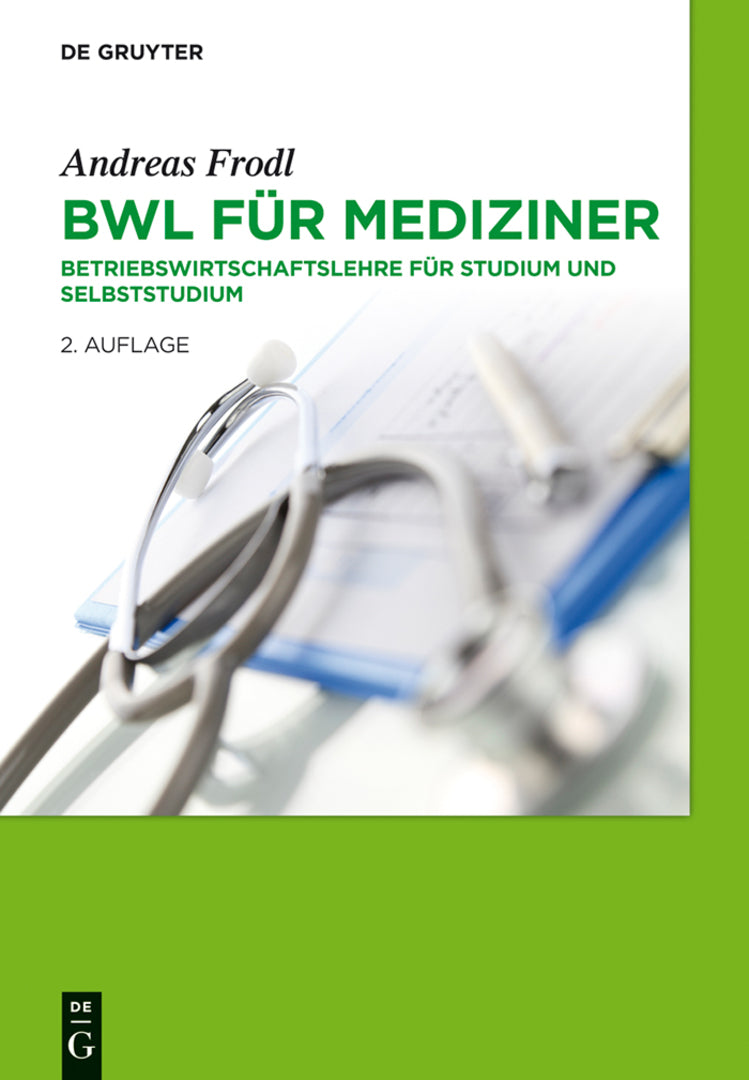 Cover image for BWL für Mediziner ISBN 9783110313451